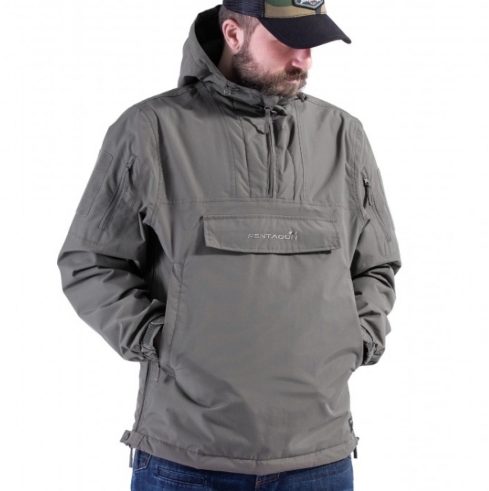 Pentagon UTA Anorak Jacket StormTrex Hooded Green Winter Coat Men's Size Medium